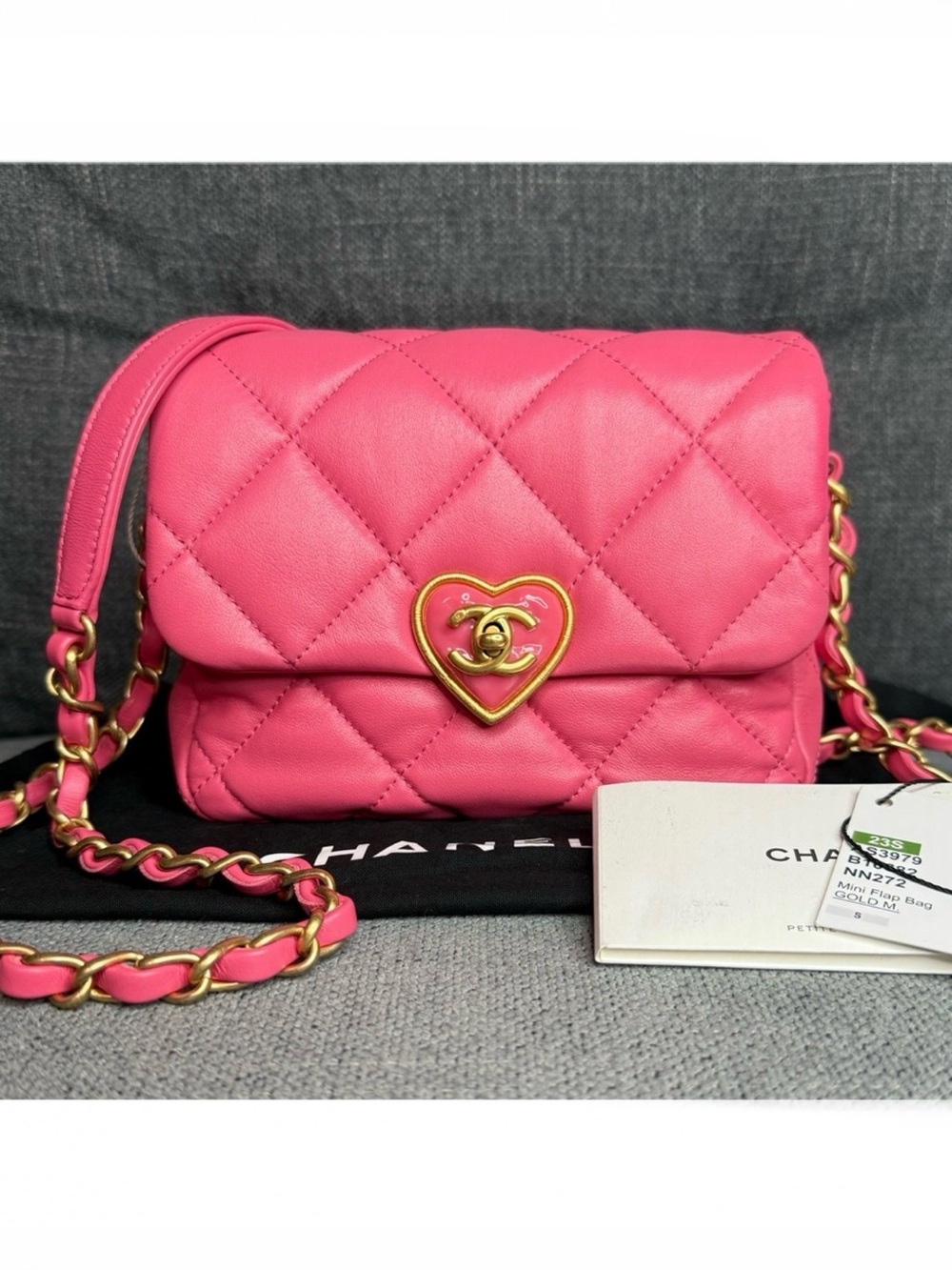 CHANEL coco love flap bag mini lambskin